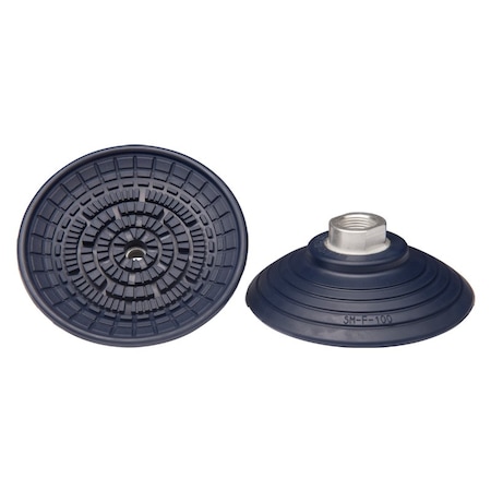 Fipa Flat vacuum cup diam. 100 mm, NBR blue, fitting G3/8-female 103.100.062.1